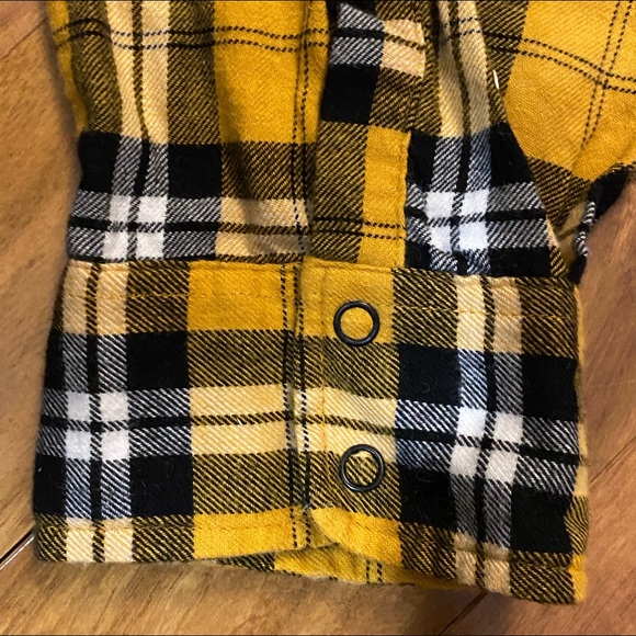 zip up crop flannel jacket - Picture 4 of 6